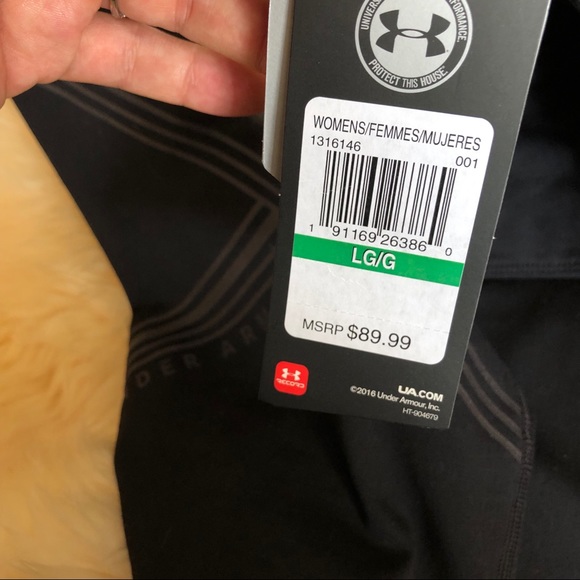 L Under Armour Black HeatGear Leggings - Picture 6 of 7